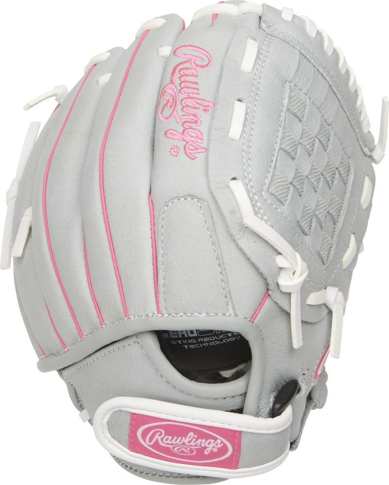 Rawlings | Sure Catch Series Fastpitch Softball Glove | Pink/Grey/White | RHT | 10' - Image 4